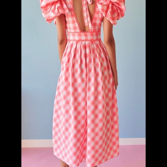 Celia B Pink Gingham Dress Curazao Vichy Pink - Picture 3 of 6